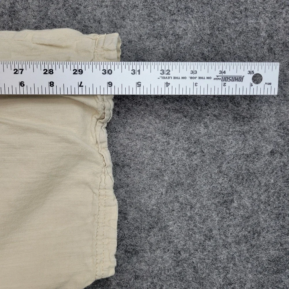 BDG Cargo Pants Womens Large Cream Linen Baggy Y2K Street Wear Hip Hop 90S Retro